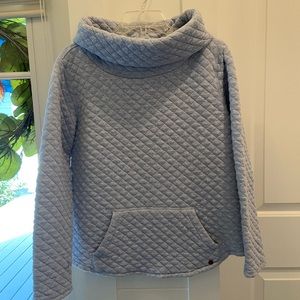 Orvis light blue quilted top…size M